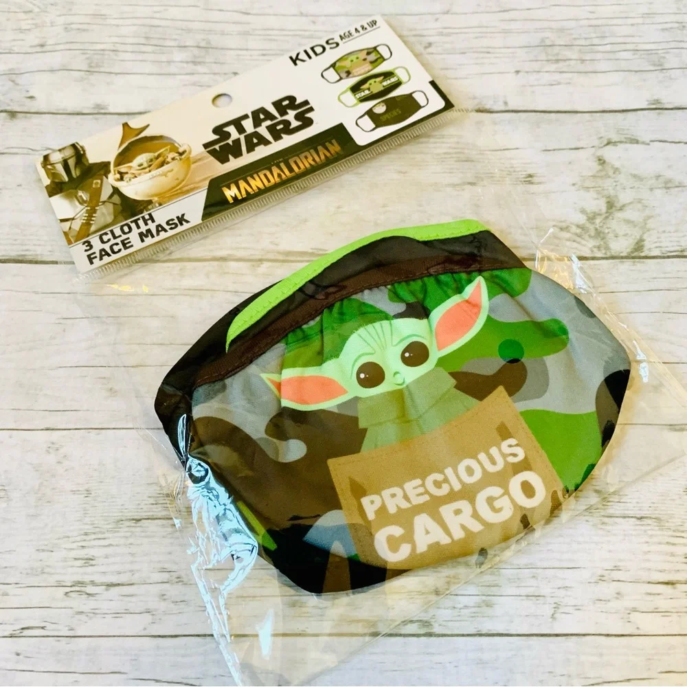 🔥3/$10 or 5/$15 SALE🔥 3 Star Wars The Mandalorian Kid’s Face Masks - Set…